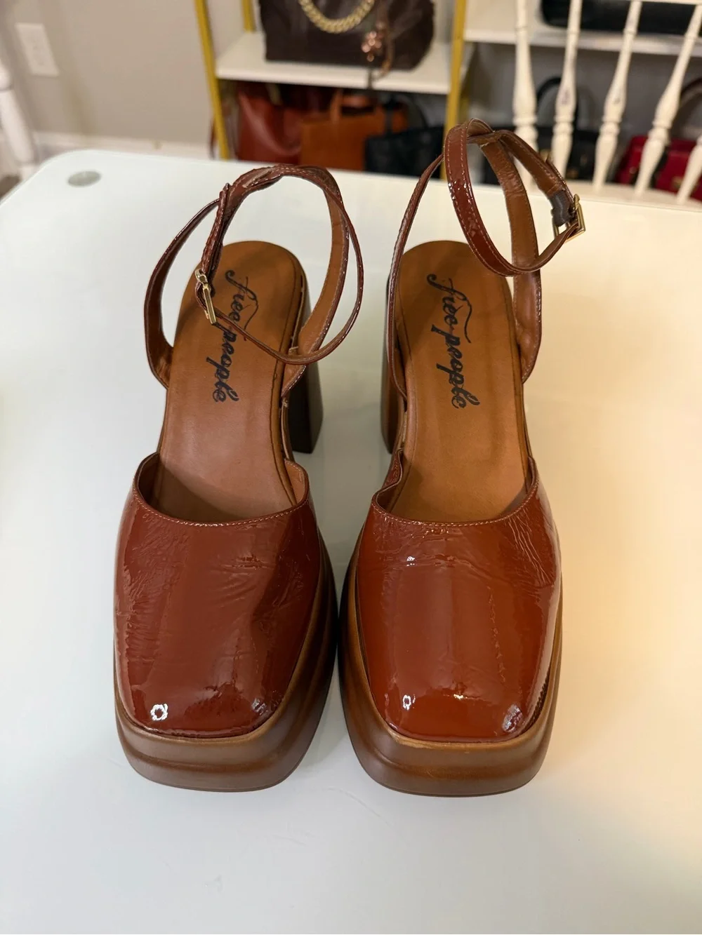 Free People Double Stack Platform Pumps Women’s EU 36: US 5.5 – US 6